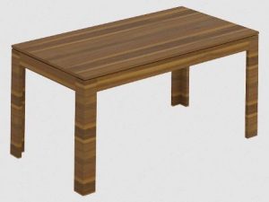 Furnierter Nussbaumtisch 160x86cm