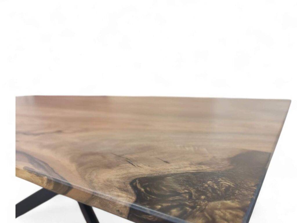 Esstisch Nussbaum – Epoxidharz – 200×100- lagernd – Detail 3