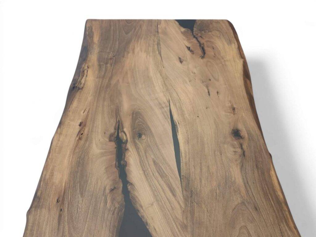 Esstisch Nussbaum – Epoxidharz – 140x90cm – lagernd – Detail 2
